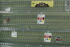  Empty shelves on price fears