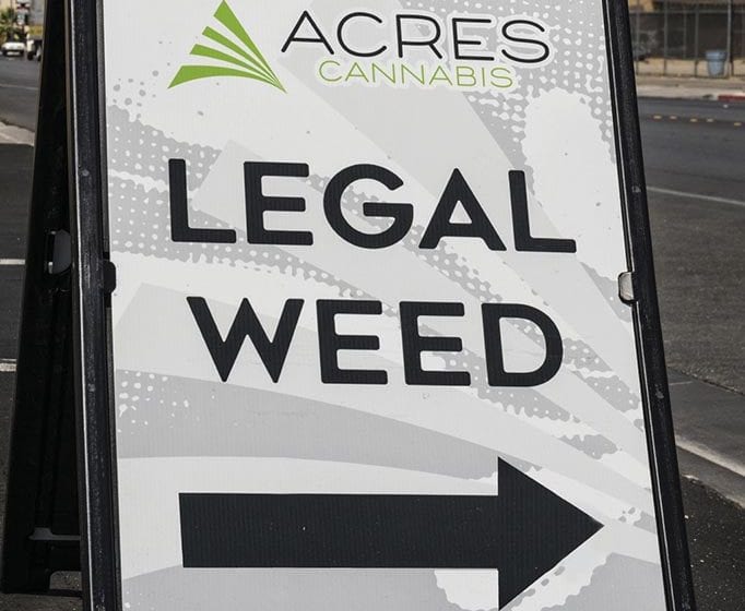 Acres Cannabis sign